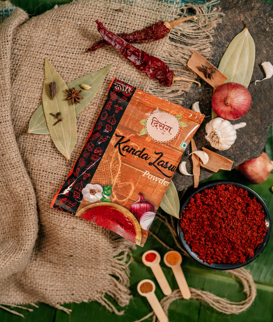 Disang Essentials: Bold Flavor Combo – Kanda Lasun, Garam Masala, Red Chilli (50g x 3)